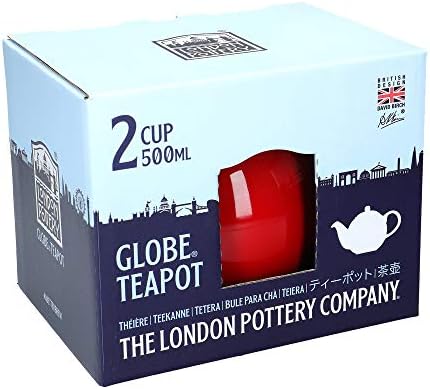 London Pottery 0 Globe Small Bule com filtro, cerâmica, vermelho, 2 xícara de capacidade