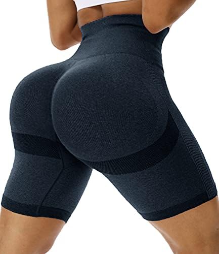 Seasum Women Butt Butting Biker Shorts Workout Gym Contour Shorts contínuos shorts de cintura alta Leggings Squat Proof