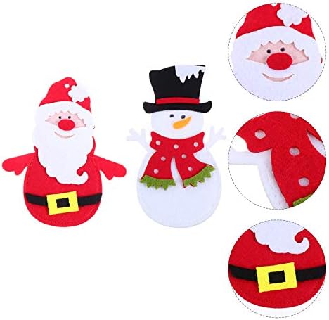 Decorações de Natal de Galpada 4 PCs Sentiu lindas sacolas de talheres criadas Decores desenho animado pingentes de Natal