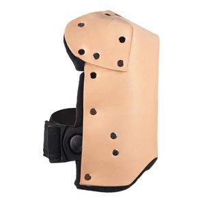 Alta 30914 Leather Deluxe Knee Protector Pad com tira de neoprene, fivela, sem capitéis, bege