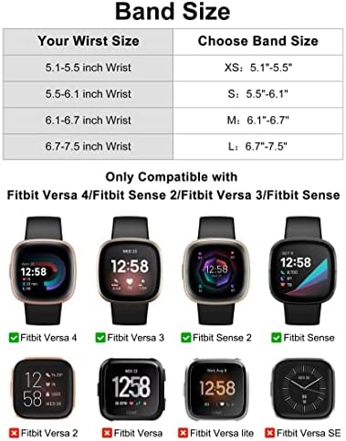 Toyouths Leather Scrunchie Band compatível com Fitbit Versa 4/ Fitbit Sense 2/ Fitbit Versa 3/ Fitbit Sense Bands Women Girls Cute