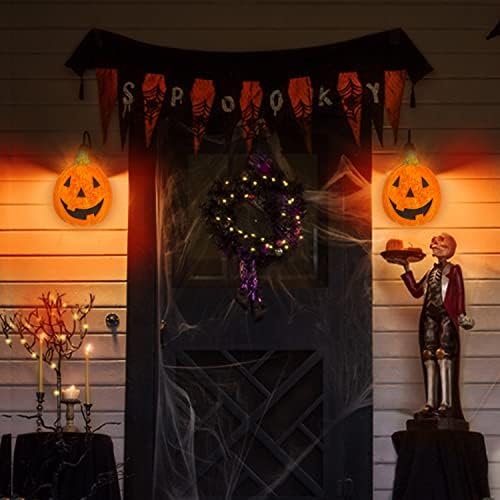 Ct Loja de desconto Halloween Pumpkin Alpendre Tampa leve, Decoração Decorativa ao ar livre Jack-O-Lantern Landoch Shade Cover