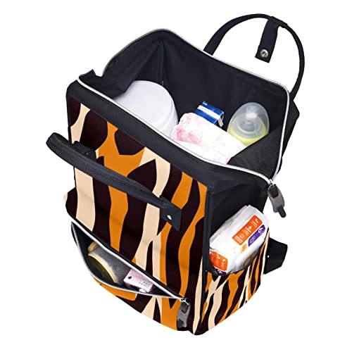 Tiger Stripes School School Frelaper Backpack Backpack Bolsa de viagens de moda multifuncional, bolsa de enfermagem