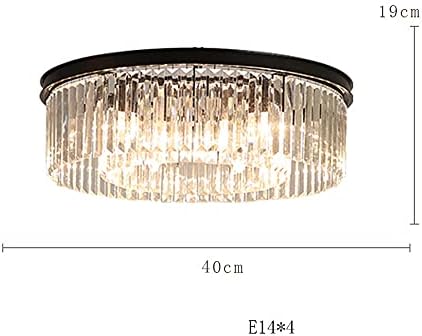 Lustres de Knoxc, lustre de cristal moderno, luz de cristal redonda, luminária E14 LED Alunha de luminária pendurada
