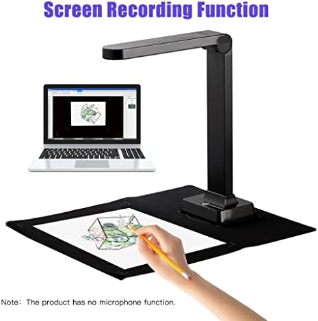 Scanner de câmera de documentos do ZSEDP para professores 5 megapixels USB Scanner portátil Tamanho da captura A4 com OCR Arquivo Code Scanning