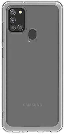 Samsung Galaxy A21S uma capa transparente