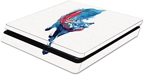 Mightyskins Skin Compatível com Sony PS4 Slim Console - Fogo e gelo | Tampa protetora, durável e exclusiva do encomendamento de vinil