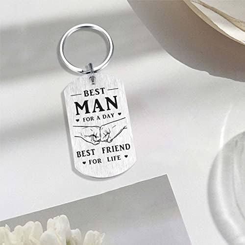 Andotozo Best Man Gifts for Wedding - Keychain de Melhor Man Grande - Favores de Partidos do Groomsmen