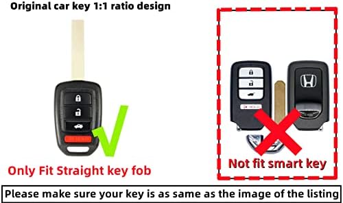 Reprodução da tampa da chave de borracha de silicone compatível com 2013-2021 Honda Accord cr-v civic crosstour fit mlbhlik6-1t mlbhlik6-1ta
