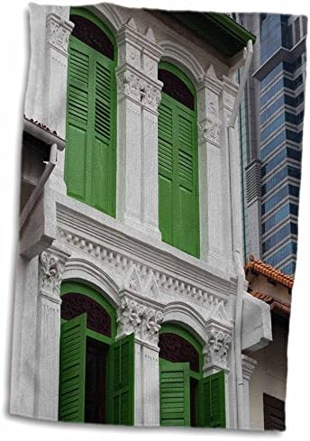 3drose edifícios modernos e os mais velhos em Cingapura. - Toalhas