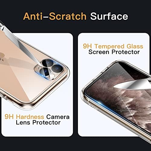 JETECH 3 em 1 CASO para iPhone 11 Pro máximo de 6,5 polegadas, com protetor de câmera de protetor de tela de 2 pacote