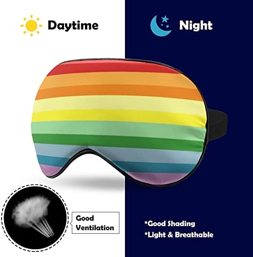 Máscaras de olho arco -íris LGBT do orgulho gay com cinta ajustável confortável de uma cegueira confortável para dormir