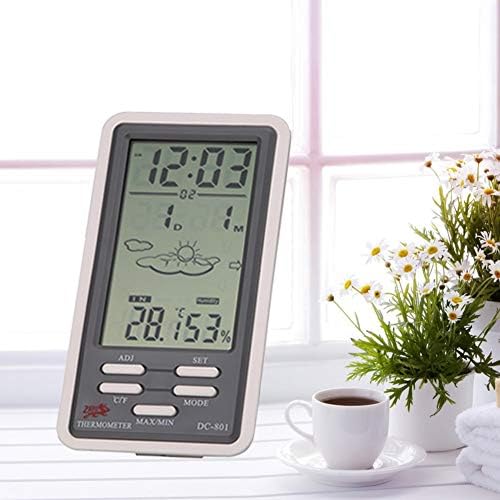 Termômetro digital Renslat DC801 LCD LCD Digital Indoor/externa Termômetro Termômetro Hygrometer Medidor de umidade Aldult Aldult