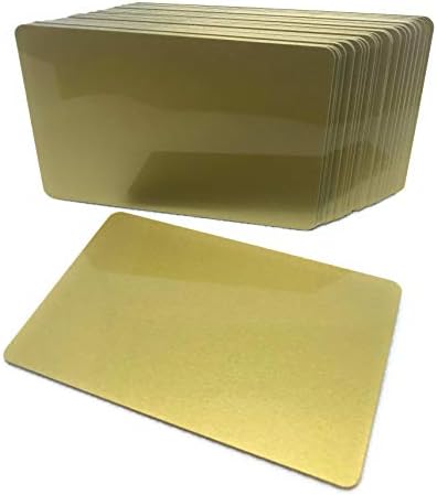 500 CR80 30Mil Gold PVC Crédito plástico, presente, cartões de identificação com foto