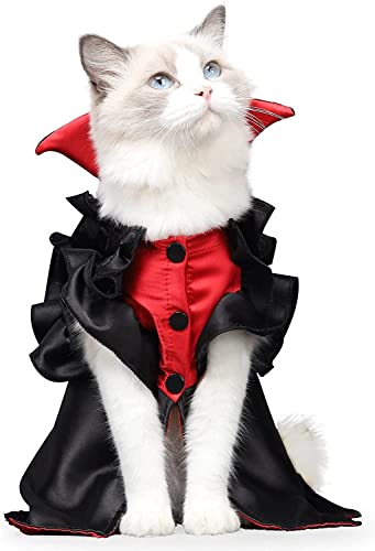 Rofye halloween vampiro de animais de estimação transforma em simulação de gatos roupas de briga engraçadas roupas de gato de gato saia de natal chenghuax