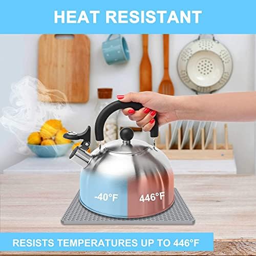 Trivins de silicone de komfilife para vasos e frigideiras quentes - trivetes resistentes ao calor flexível para balcão da cozinha,