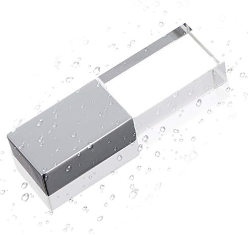 Rectangular transparente de Hopa Crystal Genuíno USB Flash Drive de casamento Pen Drive, prata