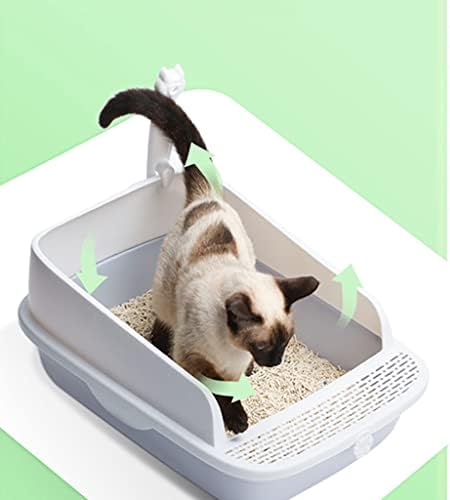 JinyiShop CAT CAT CAT CAT CAIXA CAIXA DE LIMENTA DE CATO Semi-fechado Desodorante e de abertura à prova de areia Cat Box Supplies de gatos, adequados para gatos entre 20 kg de areia