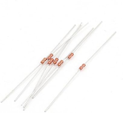 Aexit 5pcs MF58 Resistores fixos 10k 3950k 1% de vidro resistor encapsulado NTC Resistores únicos Termistores DIY
