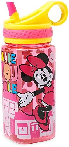 Disney Minnie Mouse Water Bottle com palha embutida