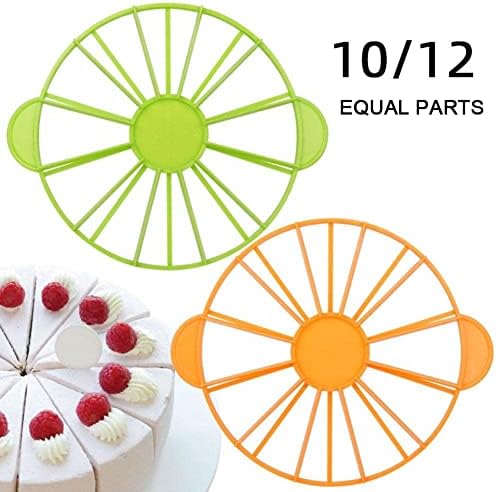 10/12 Peça Modelo de bolo de porção igual Cutter 27 cm de pão redondo Bolo de divisor Fatia de panificação Bakeware Tool Gadgets