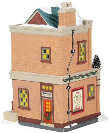 Departamento 56, Christmas de porcelana na loja de modelos de modelos da vila da cidade, edifício iluminado, 7,87 polegadas, multicolor