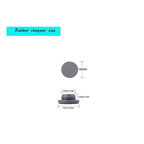 Labzhang 100 contagem portas de injeção de auto -cura, paradas de borracha de frascos de 13 mm, adequadas para selar