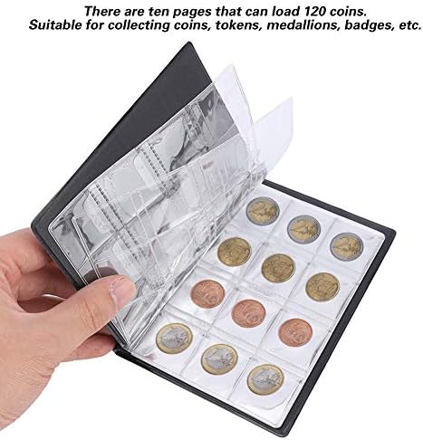 Schellen Coin Collection Book 10 Páginas 120 Álbum de moedas de moedas Álbum de moedas Coleta para colecionadores de moedas