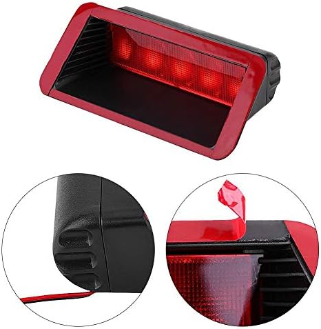 Qiilu thrid freio luz, vermelho 5 LED 12V AUOMOTIVE CAR