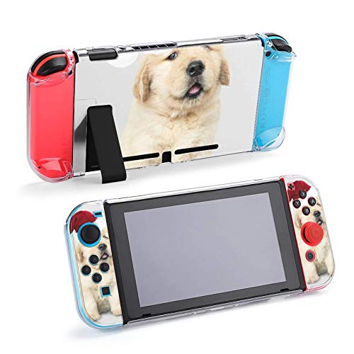 Caso para Nintendo Switch, fofo filhote de cachorro Golden Retriever usando chapéu de Papai Noel Cinco Pieces Definir acessórios de console de casos de capa protetores para Switch
