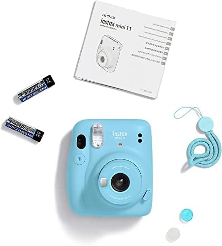 Fujifilm Instax Mini 11 Câmera de filme instantânea, Sky Blue - com Fujifilm Instax Mini Instant Instant Light Film Pack, 20 exposições