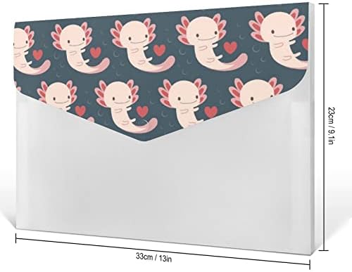 Axolotls Padrão de expansão Pasta de acordeão Pasta 6 bolsos Organizador de papel organizador de documentos Organizador