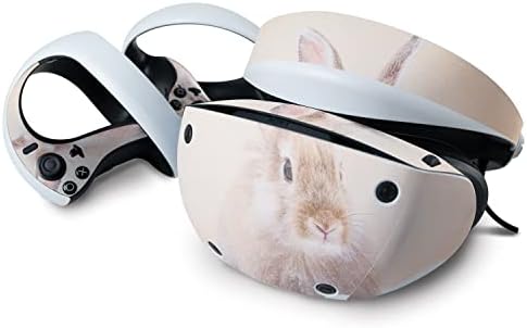 Mightyskins Glitter Glitter Compatível com a Sony PlayStation VR2 - Bunny | Acabamento de brilho protetor e durável