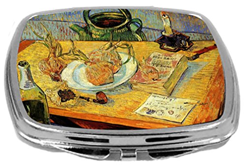 Rikki Knight Compact Mirror, Van Gogh Art Still Life Board Pipe
