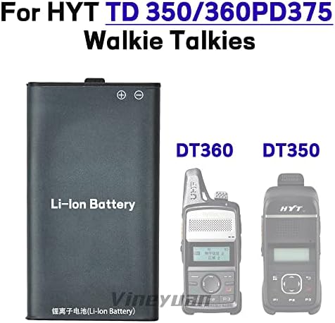 Vineyuan 4.2V 2000mAh BL2009 Bateria para Hyt Hytera TD350/360 PD375 Bateria de Íol de Li-Ion Radios de duas maneiras
