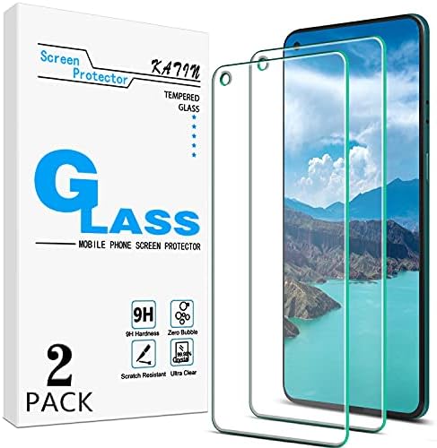 Katin [2-Pack] para OnePlus 8T, OnePlus 8t 5g Protetor de tela de vidro temperado sem bubble, dureza 9h, fácil de instalar