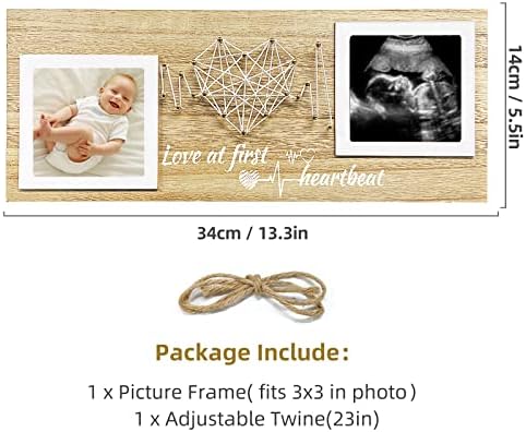 EvNeed Sonogram Picture Frame, Baby Ultrassom Frame Love na primeira moldura da imagem para a foto padrão de 3,5 x 3,5 para esperar