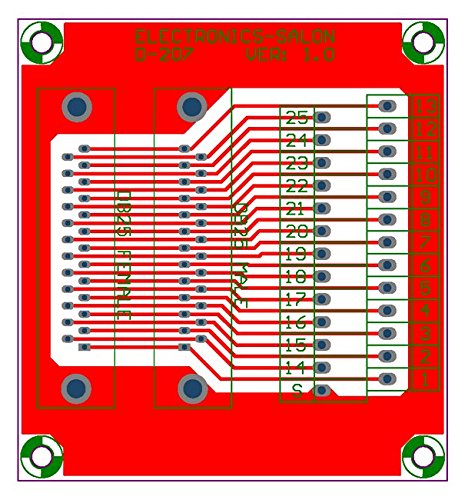 Placa de breakout de cabeçalho masculina/fêmea eletrônica-salão DB25, bloco de terminal DSUB, conector.