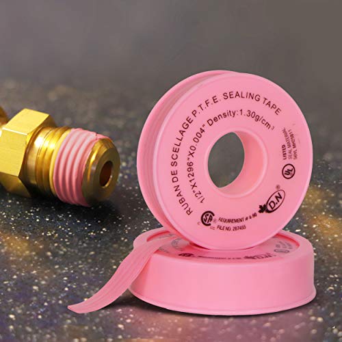 D.N. Industrial Grade 1296 ”encanadores rosa fita Teflon, fita de linha da linha da linha de gás, fita de selante de propano de maior densidade perfeita para acessórios de gás
