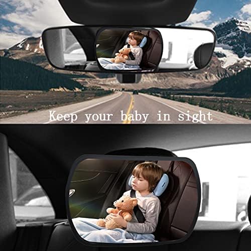 Espelho de carro de bebê 2 pacote ， espelho de bebê para sucção de carro para frente para frente espelho infantil espelho 360