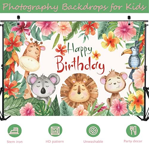Caso -pano de decoração de festa de aniversário, Jacriah Parabéns Banner de feliz aniversário Sinal para crianças, desenho animado