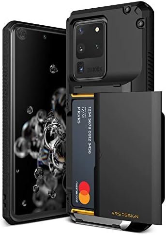 VRS Design Damda Glide Pro para Galaxy S20 Ultra, com [4 Cards] [Semi Auto] Premium Stunty Credit Card Slot Wallet