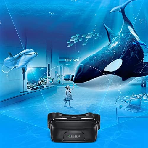 VR 3D Realidade virtual óculos - óculos VR multifuncionais para filmes e jogos etc., tela grande de 7 polegadas com fone de ouvido compatível com iOS e telefone Android, ofereça experiência imersiva em espaço 3D