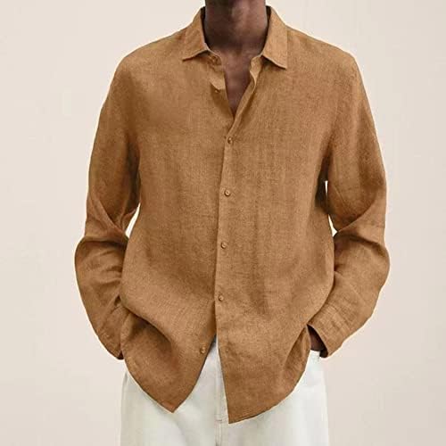 Camisas de homens, designer primavera verão masculino casual linho de algodão camisetas de manga comprida