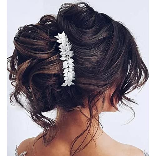 Gorais Leaf Bride Wedding Hair Combs Acessórios de cabelo de noiva