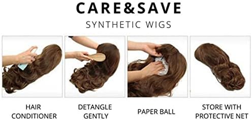 Yczdg Hair Hair Brown Afro Wig para mulheres ombre curto ombre kinky peruca curly perucas sintéticas perucas cosplay halloween perucas