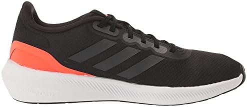 Adidas Men's Run Falcon 3.0 sapato, preto/carbono/vermelho solar, 10