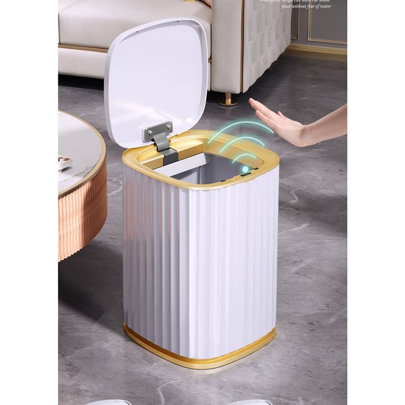 Xbwei envio de lixo de lixo smart lixo lixo banheiro banheiro pode melhor indução automática lixeira à prova d'água com tampa 15L