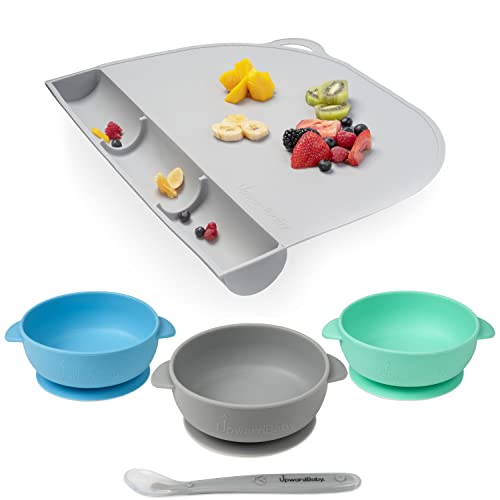 Comida para bebês para cima Chegando Placemat e Sucção Settle Bowl Set