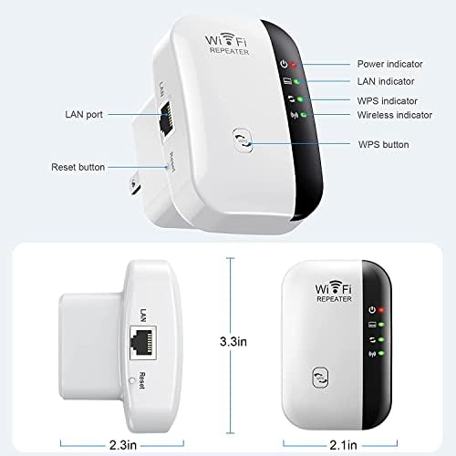 2023 O mais novo WiFi Extender Signal Booster, cobre até 3000 m² e 35 dispositivos, extensor da faixa wifi, boosters de wifi para a casa, com porta Ethernet, configuração fácil, extensor de roteador para internet sem fio